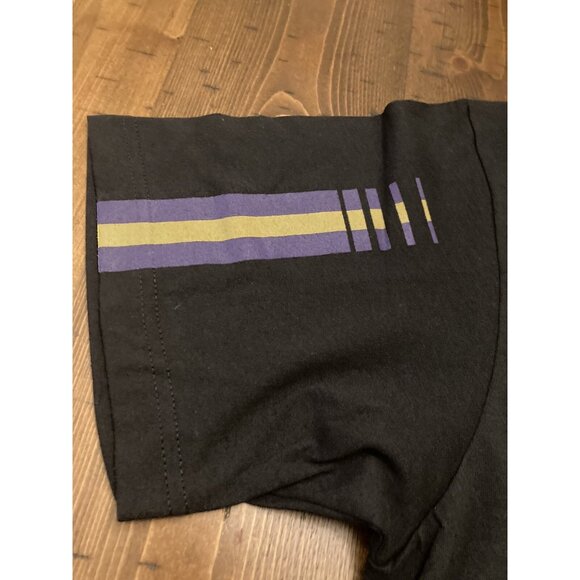 Baltimore Ravens Black Sideline Reebok Mens XL T-Shirt NFL Football Striped S/S - Picture 3 of 4